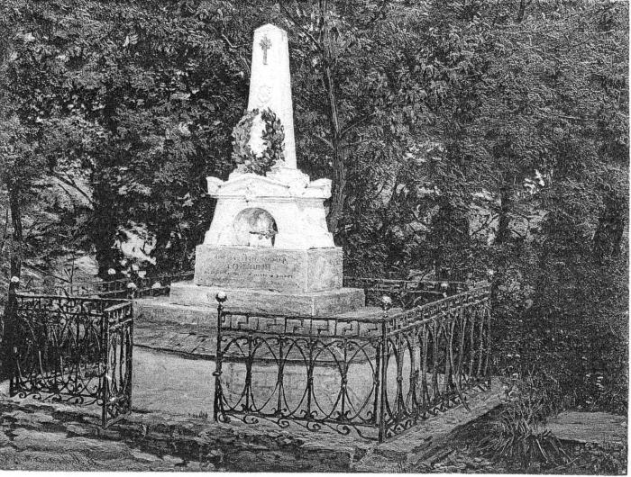 หลุมฝังศพของพุชกินใน Mikhailovsky